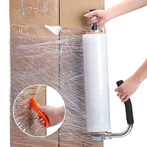 Shrink Wrap Handle, 11-21.5 Inch Stretch Dispenser with Cutter