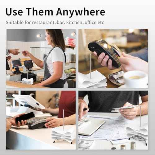 Ticket Stabber for Restaurant, 3PCS Ticket Receipt Holder Stabber Check Spindle Stick Orders Spike for Businesses Kitchen Office, Bill Fork, Memo Holder Spike