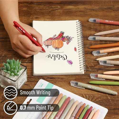 Mr. Pen- Bible Highlighters and Pens, 12 Pack, Earthy Colors No Bleed, Aesthetic Gel Pens, Cute