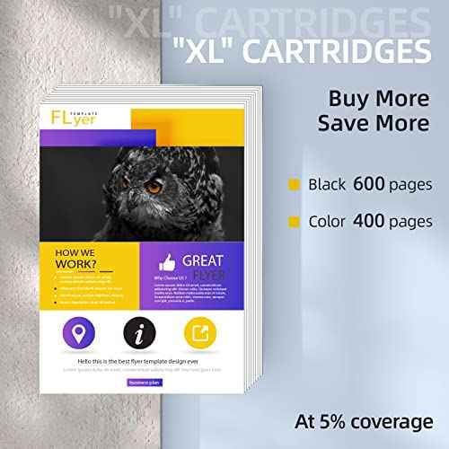 PG-260XL CL-261XL Ink Cartridge for Canon 260 and 261 Ink Cartridges Compatible for Canon 260XL and 261XL Ink cartridges Compatible for Pixma TR7020 TS6420 TR7022 TS5300 Printer (2 Pack)