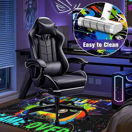 Office Chair Mat for Hardwood Gamer 48"x60" Computer Gaming Chair Mat Anti-Slip Rugs Game Protector for Rolling Chairs Under Desk Rug for Home
