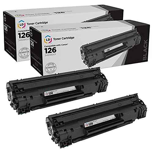 LD Products Compatible Toner Cartridge Replacement for Canon 126 CRG-126 CRG126 3483B001 (Black, 2-Pack) Compatible with Canon imageCLASS LBP6230dw and LBP6200d Wireless Laser Printers