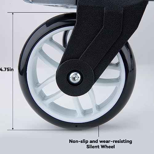 Folding Hand Truck and Dolly,165 lb Capacity Aluminum Portable Cart Foldable 2 Wheel Dolly with Telescoping Handle