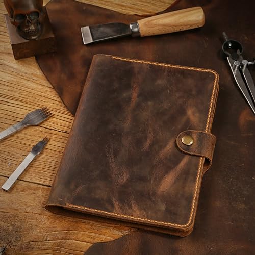 Genuine Leather Cover for Top Steno Pad 6¡± x 9¡± notepad, leather cover portfolio Compatible with Rocketbook Flip Executive Size Notebook W03-NB69
