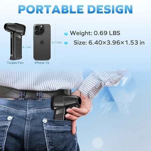 Compressed Air Duster - 130000RPM(Wind Speed 62M/S) Rechargeable Electric Air Duster,Cordless Handheld Mini Turbo Fan, Portable air Blower for Computer, PC, Keyboard, Car and Home