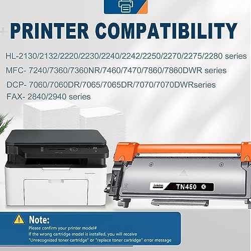 Ankink TN450 TN420 Toner Cartridge High Yield Replacement for Brother TN 450 420 TN-450 TN-420 for HL-2270DW HL-2280DW 2270DW HL-2230 MFC-7360N 7860DW DCP-7065DN Intellifax 2840 2940 Printer (2 Black)