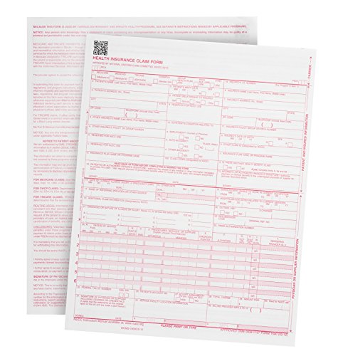 Blue Summit Supplies CMS-1500 Forms 500 Count, HIPAA Compliant Laser Printing