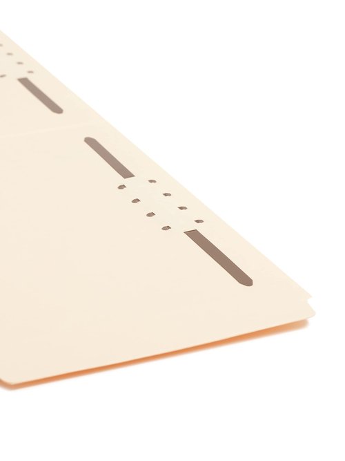 Smead SuperTab® Fastener File Folder, 2 Fasteners, Oversized 1/3-Cut Tab, Guide Height, Legal Size, Manila, 50 Per Box (19535)