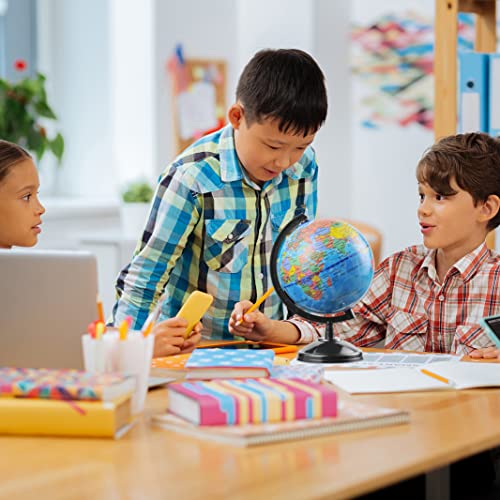 VAP 6 Inch Interactive World Globe for Kids & Students – Educational Earth Globe with Stand