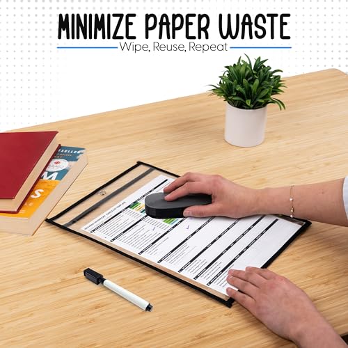 Essex Wares 5 Pack Black 10in x 13.5in Job Ticket Holders (Variation: Black)