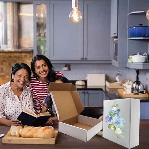 10x10x3 inch Shipping Boxes, White Corrugated Cardboard Box Literature Mailing Shipping Packaging Recyclable Storage Boxes and Craft Gifts Giving Products Business White Box Set of 25 (10''x10''x3'')