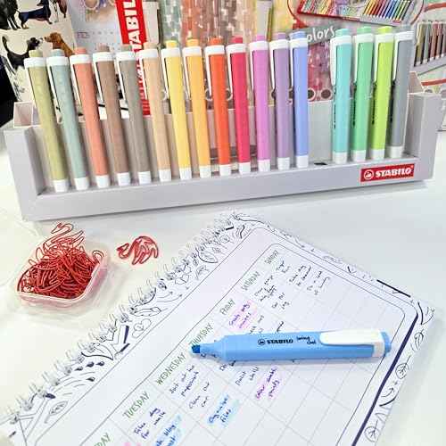 STABILO swing cool NatureCOLORS - Highlighter - Deskset of 18 - with 10 Pastel Colours and 8 NatureCOLORS
