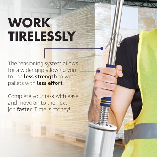 Heavy Duty Stretch Film Dispenser Pole Holder - Extra Long High
