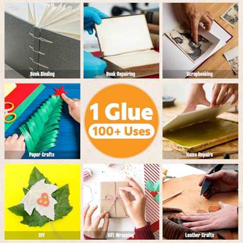 PVA Glue Book Binding, PH Neutral PVA Adhesive, Professional-Grade Strength Acid-Free Book Glue, Dries Clear & Remains Flexible, Used for Book Repair, Framing & Crafts | Safe for Paper (4 oz)