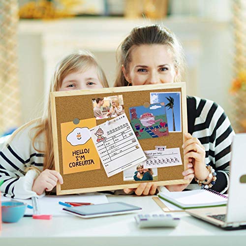 OWLKELA Cork Board 14.6x11 Inches with Wooden Frame - Memo Bulletin Board for Home & Office