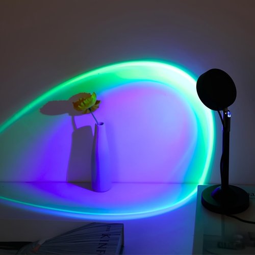 Sunset Lamp Projector 360 Degree Rotation Sun Projection Light Led Night Light Floor Lamp USB Powered Sunset Lamps for Photography Party Bedroom Decor Christmas