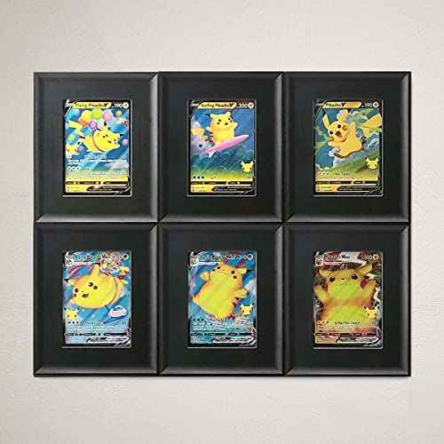 BCW Interlocking Card Frames - Black | Interlocking Frames Ideal for Collectibles, Trading Cards, and Memorabilia | Wall Display Frame (Standard Cards - 6 Pack)