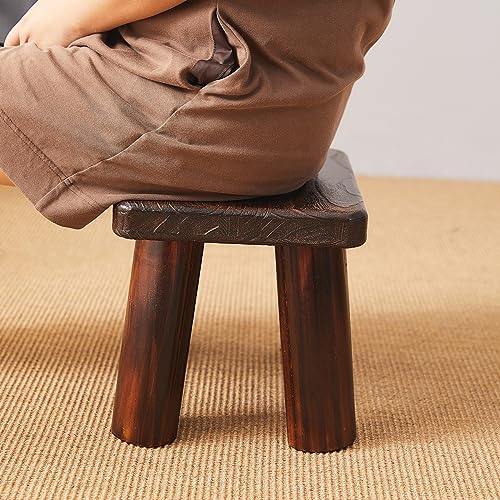 Solid Wood Step Stool for Adults - 14.2 x 10.2 x 10.6 in, Sturdy Foot Stool