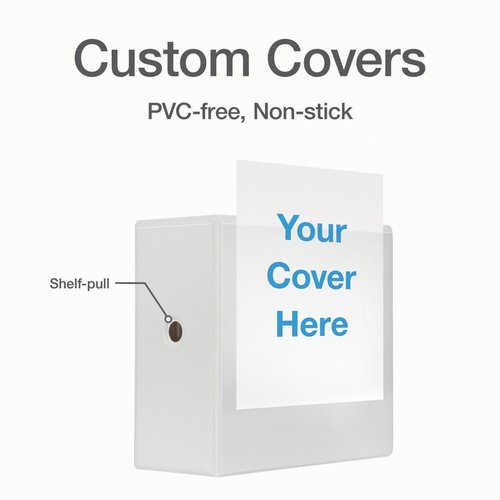 Cardinal® XtraLife ClearVue Nonstick Locking Slant D-Ring Binder, 6" Rings, 55% Recycled, White