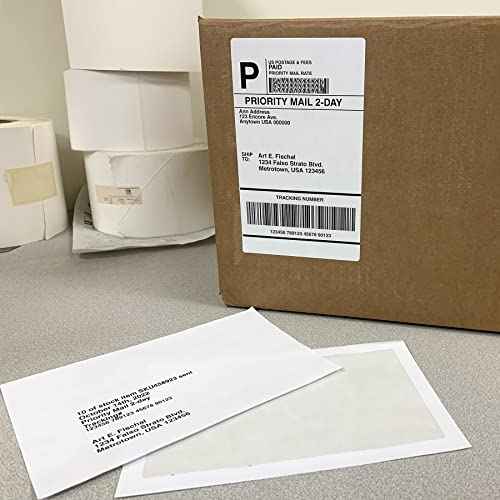 Half Sheet FedEx Shipping Labels with Tear Off Receipt from Blank Labels - 7.50" x 5.125" Label Size/Word Template 5127 / Inkjet & Laser Printer Guaranteed, 1 Label per Sheet - 1,000 Labels per Case