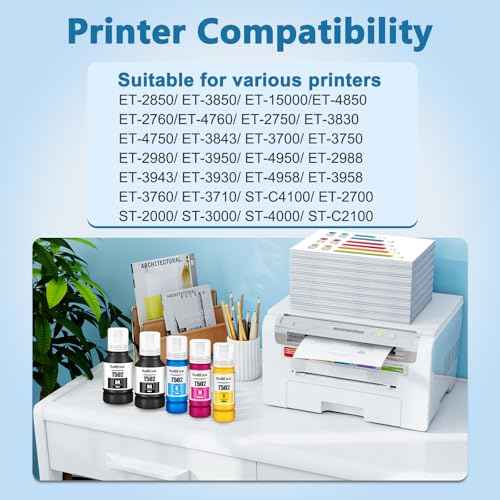 502 Ink Refill Bottles ET-2850 ET-3850 ET-4850 ET-15000 502 Ink Compatible for ET 2850 ET 3850 ET-4760 ET-2760 ET-3830 ET 4850 ET 15000 ET-3843 ET-2980 ET-3950 4950 3750 Printer