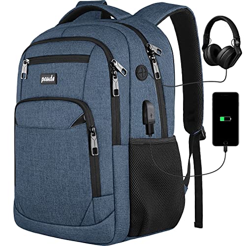 Paude Backpack School, Laptop, Bookbag for Teen Boys 15.6 Inch College, Business, Work, Travel (Blue, 15.6 inch)