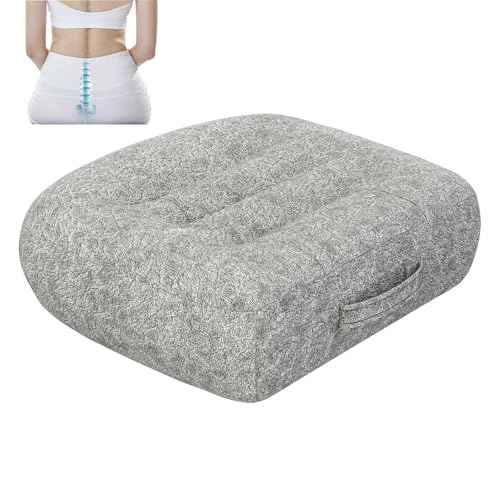 Super Thicken Car Seat Cushion for Adults-Car Booster Seat for Short Drivers-Increase The Field of View by 12cm/4.7in,Plush shell, breathable,with handle,easy to carry,for Cars,Office,Home(Light Gray£©