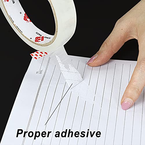 BOMEI PACK Desktop Tape Dispenser – 1" & 3" Cores, Weighted Base with Clear Tape Refills