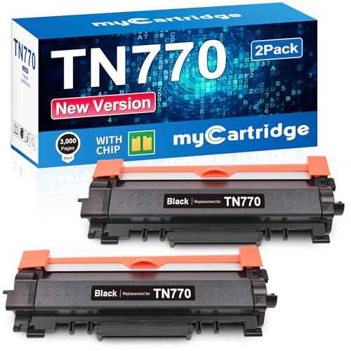 TN770 TN-770 Toner 2 Pack Replacement for tn770 Toner for Brother Printer Compatible with Brother HL-L2370DW L2370DWXL MFC-L2750DW L2750DWXL Toner