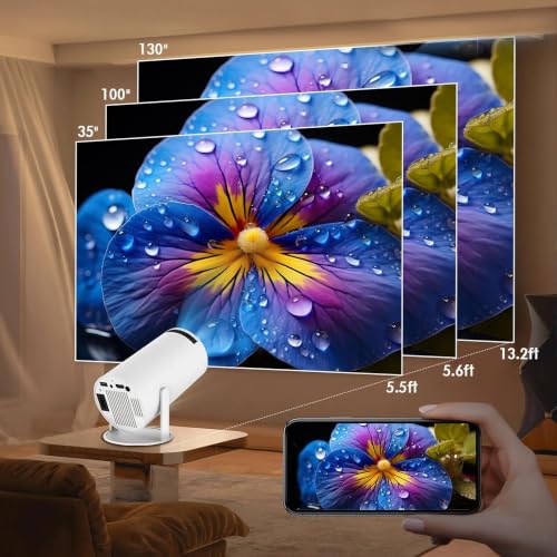 Nolanth Mini Portable Projector - Compact, Auto-Correct, Low Noise, 1.68m Projection