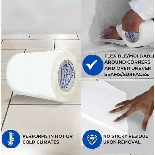 BlueTex Insulation¤Ô 6" Wide x 180' Long White Vapor Barrier Seam Tape - 1 Roll Waterproofing and Great for Crawlspaces, Insulation Repair, Underlayment Seams, Metal Building Insulation Seams