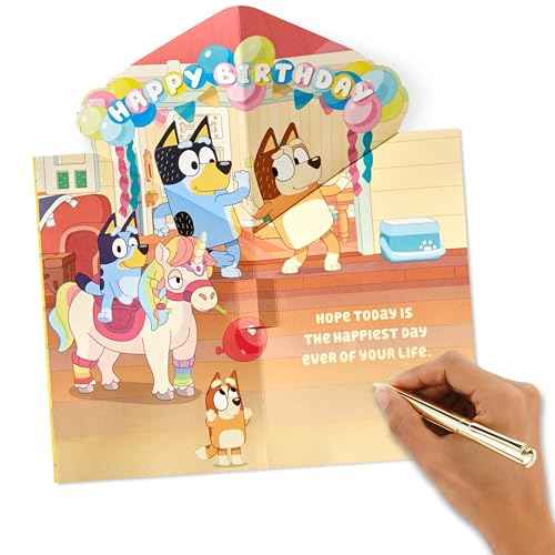 Hallmark Bluey Kids Birthday Card with Sound and Light (Happiest Day Ever) for Son, Daughter, Grandchild