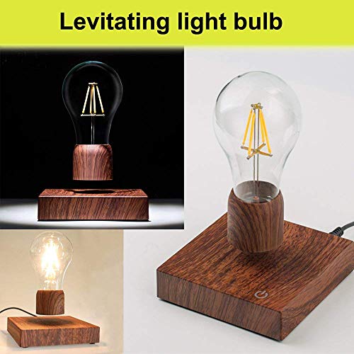 Magnetic Levitating Floating Wireless LED Light Bulb Desk Lamp for Unique Gifts, Room Night Light, Home Office Decor Tech Toys
