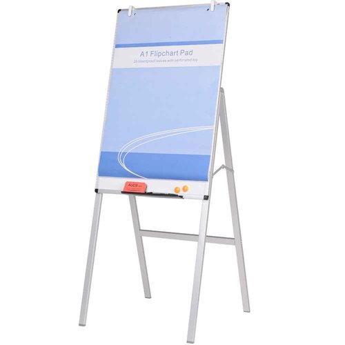VIZ-PRO Melamine H-Stand Whiteboard/Adjustable Dry Erase Easel,24 x 36 Inches