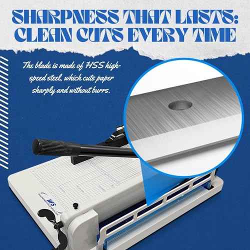 Flexzion 15-Inch Paper Cutter Blade Replacement - Heavy Duty Steel Blade for Professional Industrial A4 Guillotine Cutter, Paper Trimmer Machine Spare Blade