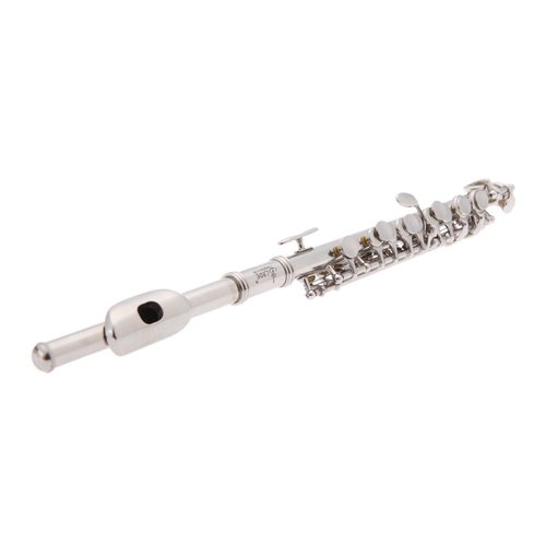 summina Piccolo Ottavino Half-size Flute Silver Plated C Key Cupronickel with purifying Cloth Screwdriver Padded Box