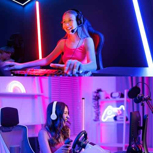 Lytup¢â RGB Smart Floor Lamp, Alexa & App Controlled, 2.4GHz WiFi, Voice Control LED with Color Changing, Music Sync, Dimmable, Remote Control, Indoor Use, Adjustable Brightness, iOS/Android Compatible