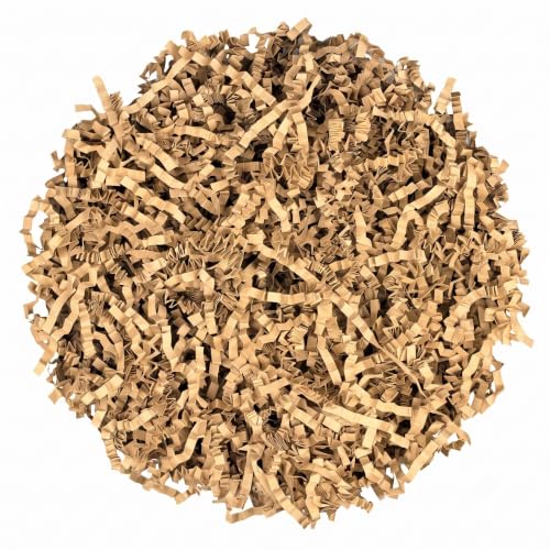 Dayify Kraft Brown Crinkle Paper Filler Shred for Gift Box Stuffing