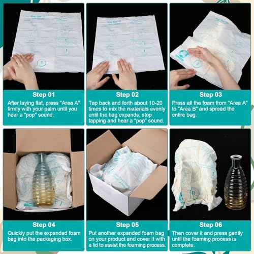 16 Pack 16'' x 14'' Expanding Packing Foam for PC, Electronics, Fragile and Irregular Items, Instant Pack Foam Bag for Shipping, Rapid Expansion, Easy to Use