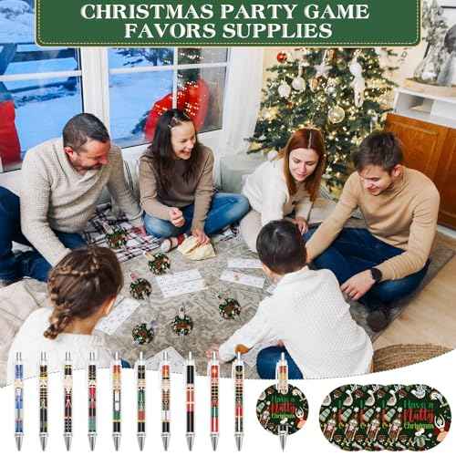 Jetec 100 Set Christmas Nutcracker Gifts Included Nutcracker Ballpoint Pens Soldier and King Retractable Pen with Have a Nutty Christmas Card for Xmas Party Favor
