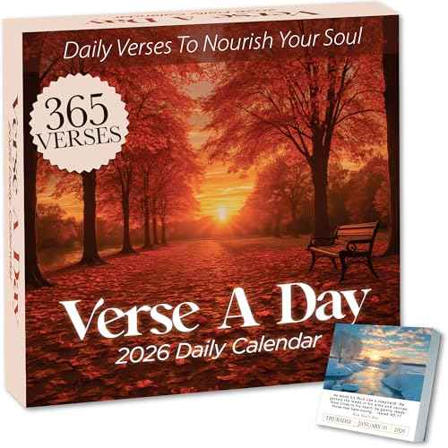 2026 Verse A Day Bible Calendar | 365 Christian Verses from the NIV Bible to Inspire Your Daily Devotional, Positive Motivational & Inspirational Daily Verses for Men & Women to Inspire Your Walk With God