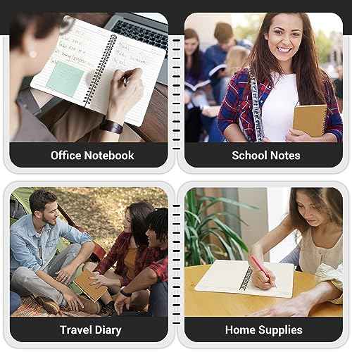 EUSOAR Spiral Notebook College Rule, A5 24 Packs 5.5"X8.3" 120 Pages Lined Travel Writing Notebooks Journal, Memo Notepad Sketchbook, Students College Office Business Diary Book Journal-3 Colors