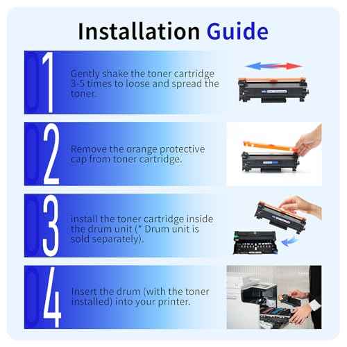 Compatible TN-760 Toner Cartridges Replacement for Brother TN760 TN-760 TN-730 Toner Use with Brother MFC-L2710DW MFC-L2750DW HL-L2370DW HL-L2395DW HL-L2390DW Printer (Black, 4 Pack)