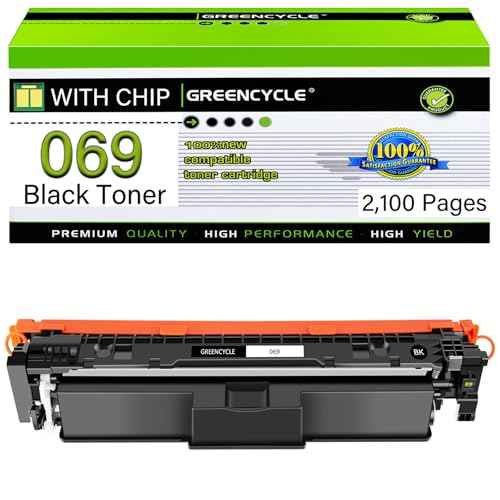 greencycle 1-Pack 069 Black High-Yield Compatible Toner Cartridge Replacement for Canon 069 Work with Color imageCLASS MF750C LBP670C Series MF753Cdw MF754Cdw MF751Cdw LBP674Cdw Printer