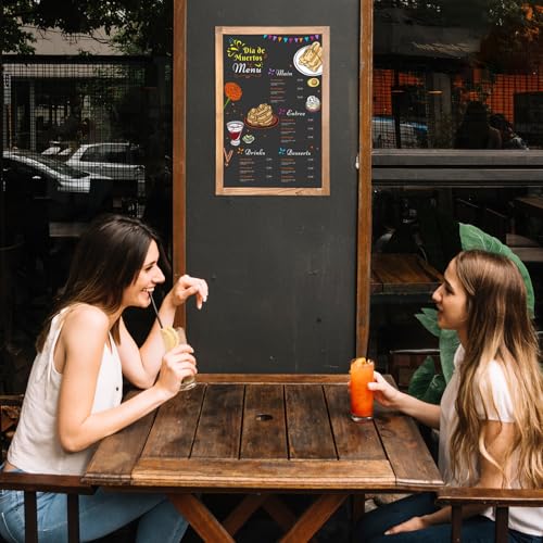 Magnetic Chalkboard 12'' x 16'' Hanging Framed Wall Chalkboard, Wood Frame Board Sign Blackboard for Kids, Home, Office, Restaurant