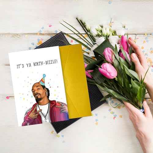 Funny Birthday Card, Happy Birthday Gift for Hip Hop Women Men, Rapper Birthday Card, Humor Birthday Decoration for Rapper Music Lover, Music Birthday Merch, Birthday Gift for Dad Mom Uncle