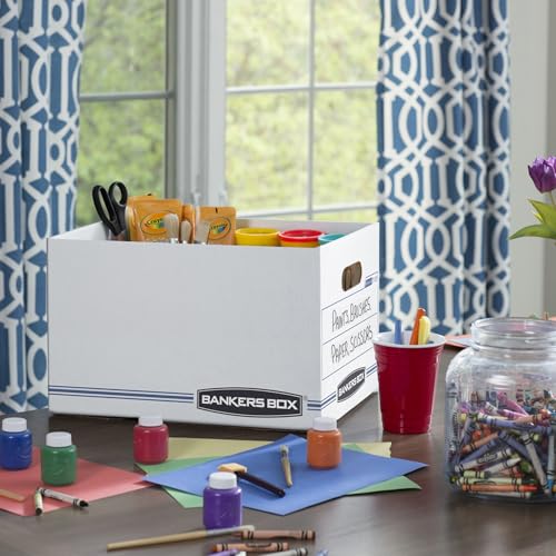 Bankers Box 12-Pack Basic Duty File Storage Boxes with Lids for Letter & Legal Documents