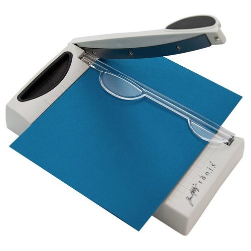 Tim Holtz Mini Paper Cutter - Small Portable Guillotine Paper Trimmer for Crafts, Photo Paper, and Card Making - 6.25 Inch Cutting Length with Ruler and Grid Lines