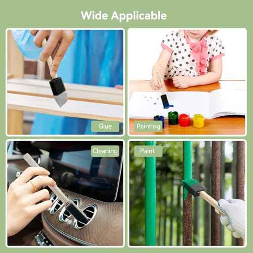 20 Pcs Foam Paint Brushes, 1'' Sponge Paint Brush, Foam Brushes for Painting, Craft, Staining, Varnish, Touch Up