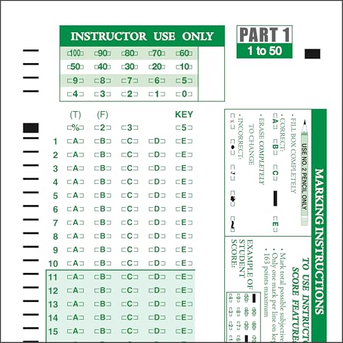 PDP-100 Compatible Test Forms Pack of 50 for 100-Question Multiple Choice Exams